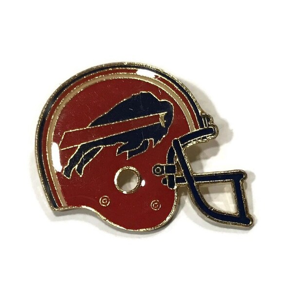 1984 Vintage BILLS Pin + Backs ~ NFL Football Collector Pin! 1.25 ~ Metal ~ Hard Enamel ~ Safety Bar Back ~ Rare Retro ~ Great Gift Idea