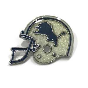 1985 Vintage LIONS Pin + backs! Official NFL Football Helmet Collector Pin! 1.25 Inch ~ Metal ~ Hard Enamel ~ Rare Retro ~ Great Gift Idea