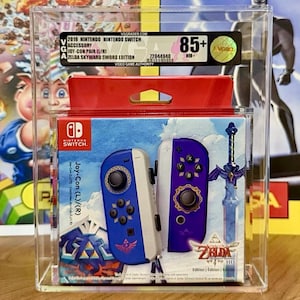 Legend of Zelda Skyward Sword Joy Cons Nintendo Switch ~ New ~ Graded VGA 85+ Gold! Rare 2019 Controller ~ Great Retro Gamer Gift Idea