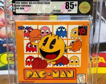 Pac-Man vintage de 1999, videojuego Neo Geo Pocket Color, VGA 85+ Oro, juegos retro, excelente idea de regalo para gamers.