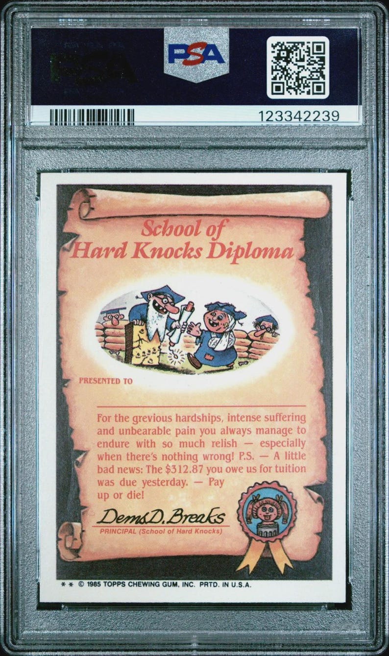 Vintage 1985 Russell Muscle Garbage Pail Kids Sticker #51a ~ Glossy ...