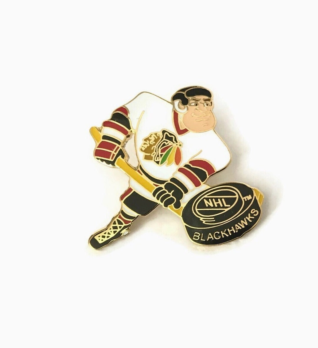 1998 Vintage BLACKHAWKS Pin +backs ~ New Nos ~ Official NHL Hockey ...