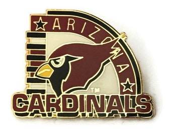 Vintage CARDINALS Pin ~ New Nos ~ Limited Edition NFL Football Collectors Pin ~ Brass ~ Hard Enamel ~ Rare 1994 Retro ~ 1.25 Great Gift Idea