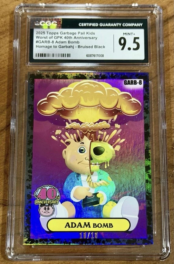 rare garbage pail kid cards Topps Kids Original 1980's Series 7 Set [251a-292a & 251b-292b] by Garbage Pail Kids (Original 1980's) : Toys & Games Box Case Garbage Pail Kids Topps 2014