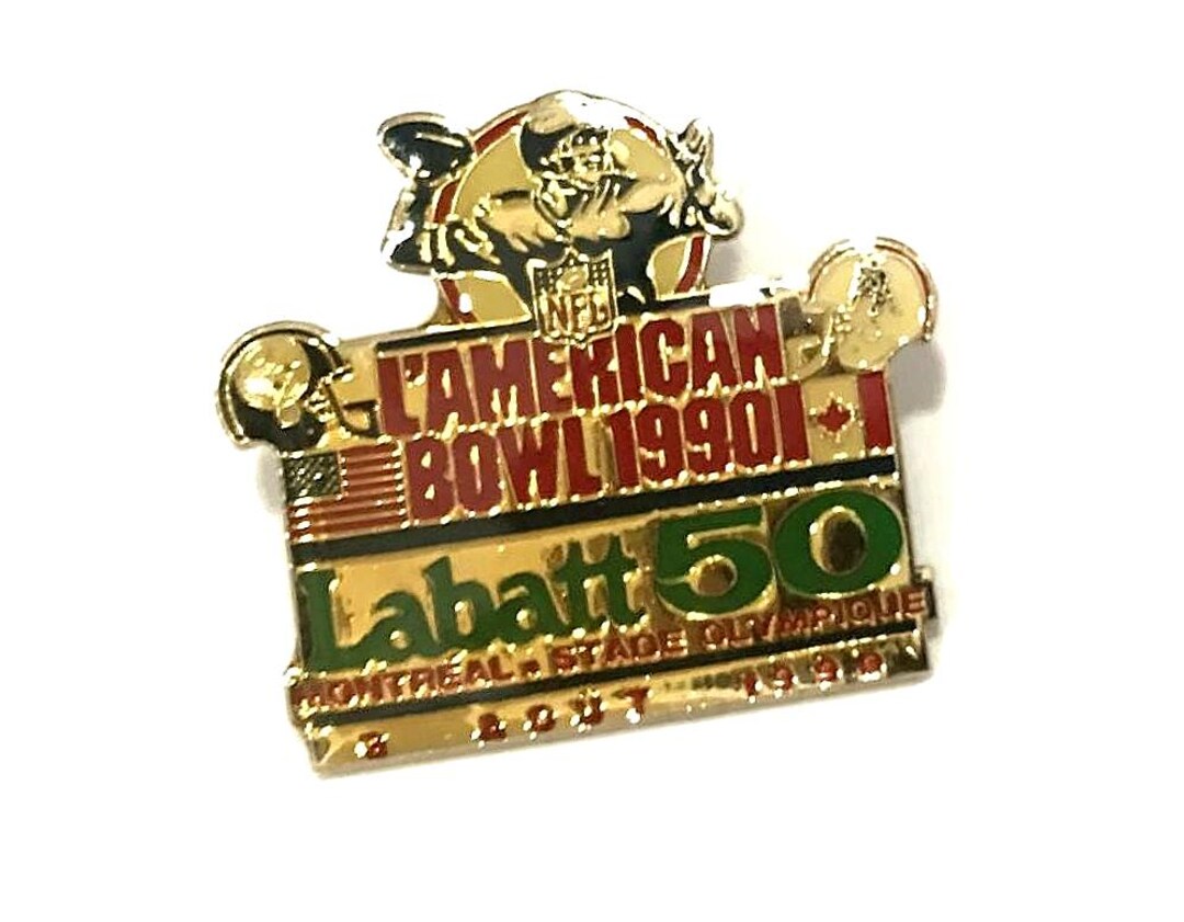 1990 Canada L' American Bowl Pin +backs~ Official NFL Football ...