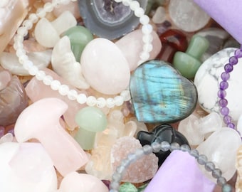 Crystal Confetti || Premium Crystal Confetti || Lucky Dip Crystals || Crystal Confetti || Aquamarine bracelet luckydip || Moldavite Surprise