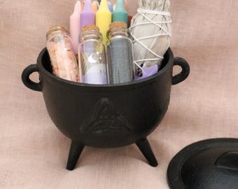Cauldron Gift Set || Cast Iron Cauldron Set || Witchy Things || Witchy Gift Set