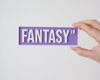 Znak na półkę z książkami fantasy || Znak na półkę z książkami || Półka na książki || Fantasy Lane
