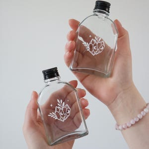 Moon Water Bottle || Empty Glass Bottle for Moon Water || Small Glasss Bottle