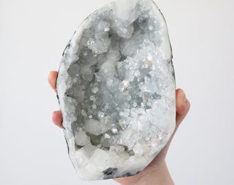Large Apophyllite Crystal Cluster: Calming Home Decor