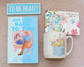 And Now, Back To You - Booo Lovers Book Box || Bookish Box || Book Lover Mug || TBR Book Shelf Sign