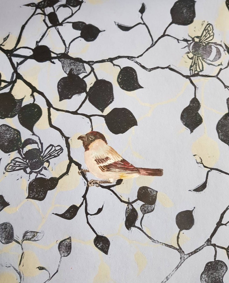 Hand Printed Wallpaper Hand Painted Wallpaperluxury Etsy