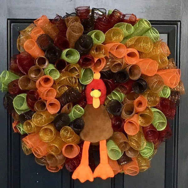 BESTSELLER - Thanksgiving Wreath, Turkey Wreath, Thanksgiving Decor, Porch Decor
