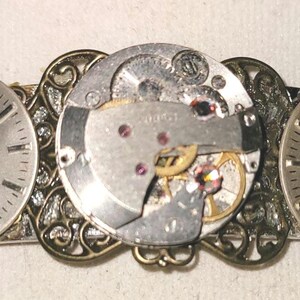 Steampunk cuff bracelet. Unique steampunk victorian cuff. Unisex gift for him or her.