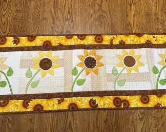 Sunflower Quilted Table Runner