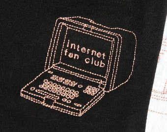 Internet fan club embroidered tshirt/ Tshirt brodé Internet fan club