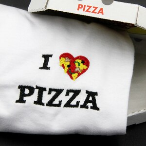 I heart pizza embroidered tshirt 画像 5