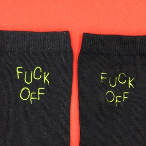 Fck ff embroidered socks / Chaussettes brodées Fck ff image 3