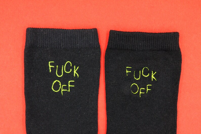 Fck ff embroidered socks / Chaussettes brodées Fck ff image 3