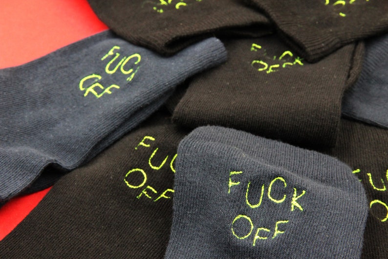 Fck ff embroidered socks / Chaussettes brodées Fck ff image 7