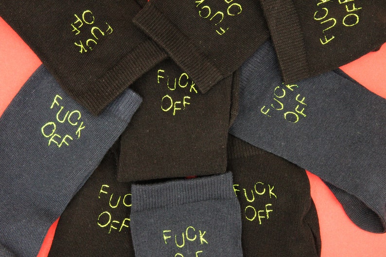 Fck ff embroidered socks / Chaussettes brodées Fck ff image 4