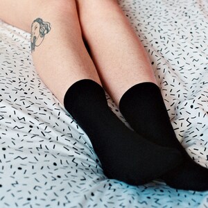 Fck ff embroidered socks / Chaussettes brodées Fck ff Noires