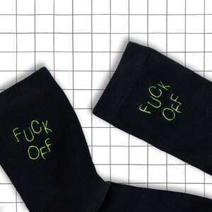 Fck ff embroidered socks / Chaussettes brodées Fck ff image 5