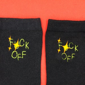 Fck ff embroidered socks / Chaussettes brodées Fck ff image 1