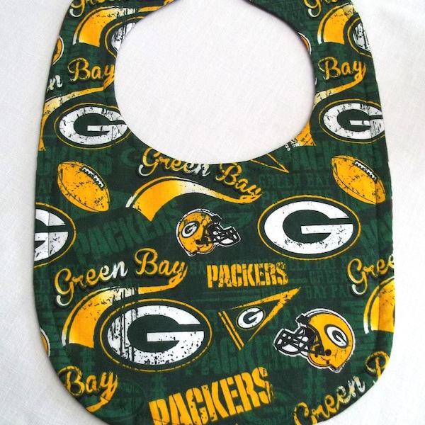 Green Bay Packers Baby Bib, Reversible Bib