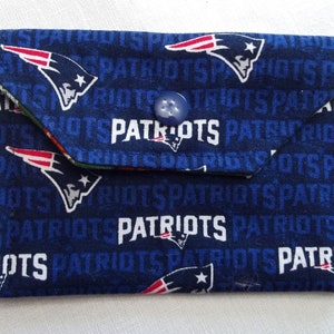 Cartera de tela, tarjetero de regalo y monedero de los New England Patriots