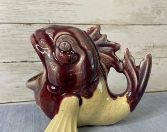 Fish Shaped Jug/Vase/Gurgle Pot- made in Japan