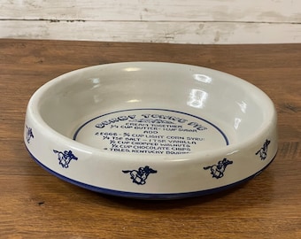 Louisville Stoneware Kentucky Derby Pie Plate with Recipe – 1982 Commemorative