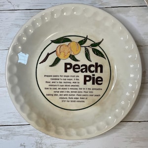 vintage pie plate Peach Pie