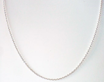 Sterling Silver chain, silver necklace chain, sterling silver necklace, flat cable chain, finished necklace (13 14 16 18 20 22 24 30inch)