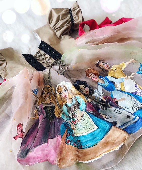 Disney Princesses Vintage Dress Etsy