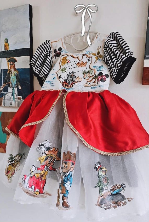 disney red pirate dress Restocked! Girl Disney Pirate Dress, Birthday Mickey Pirate Dress. Disney  Girl Pirate Outfit. Mouse Pirate Dress Cruise Pirate Dress