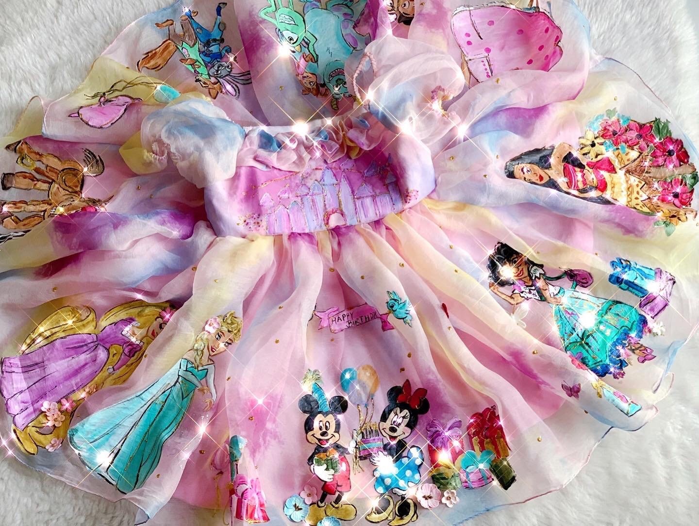 disney birthday dress Misshow Strapless Ball Gown Sparkling Sequins & Beaded Bow Detail for Quinceanera Sweet 16 or Birthday Party main image 0