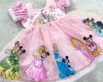 Princesses and Minnie Mouse