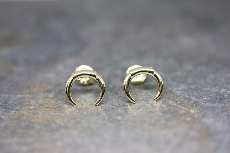 Horn stud earrings image 1