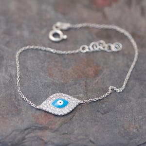 Large evil eye bracelet image 1