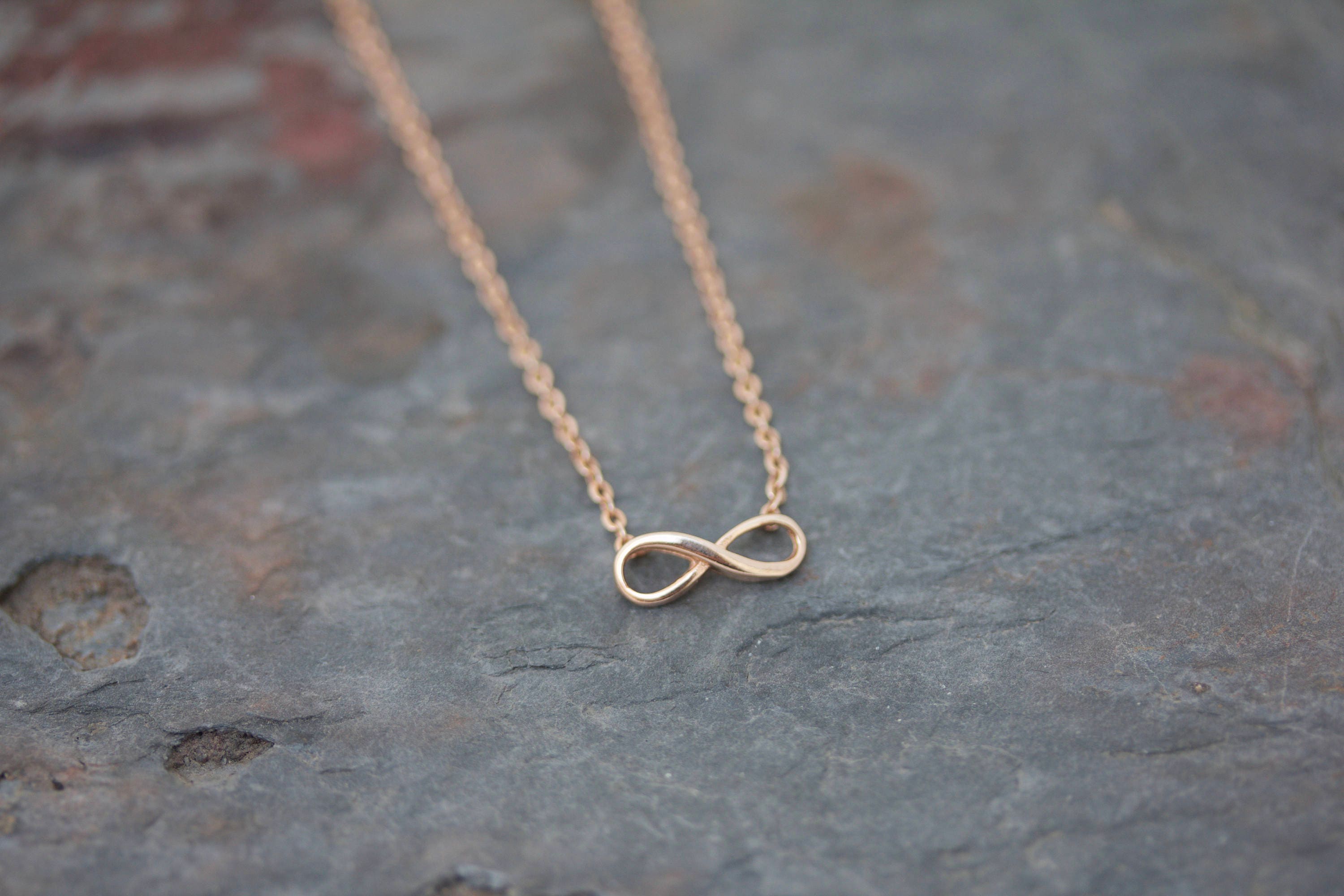 Mini Infinity Necklace Etsy