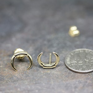 Horn stud earrings image 3