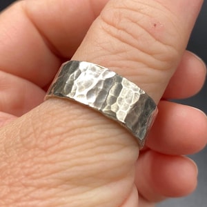 Hammered Sterling Silver Band