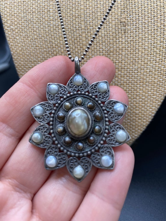 Boho Pendant With Sterling Silver Chain