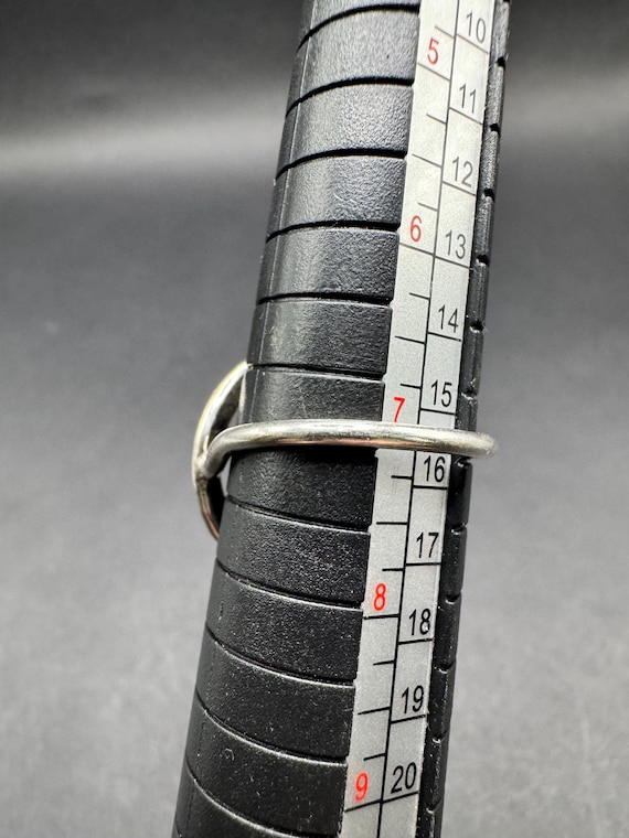 hammered Sterling Silver Circle Ring - image 4