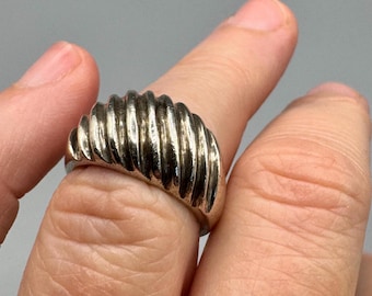 Vintage Taxco Shrimp 925 Silberring Größe 6