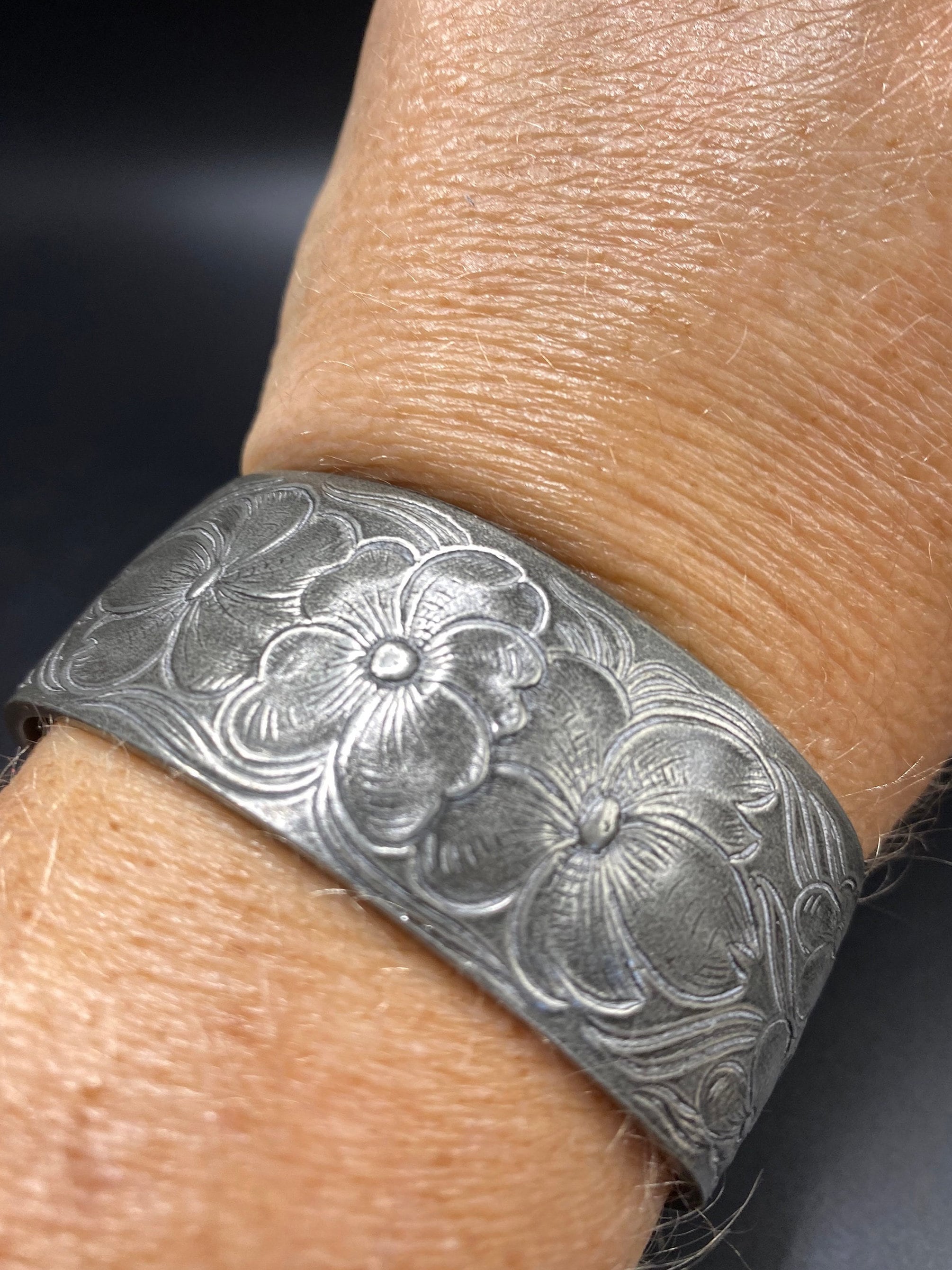 Salisbury pewter shop cuff bracelet