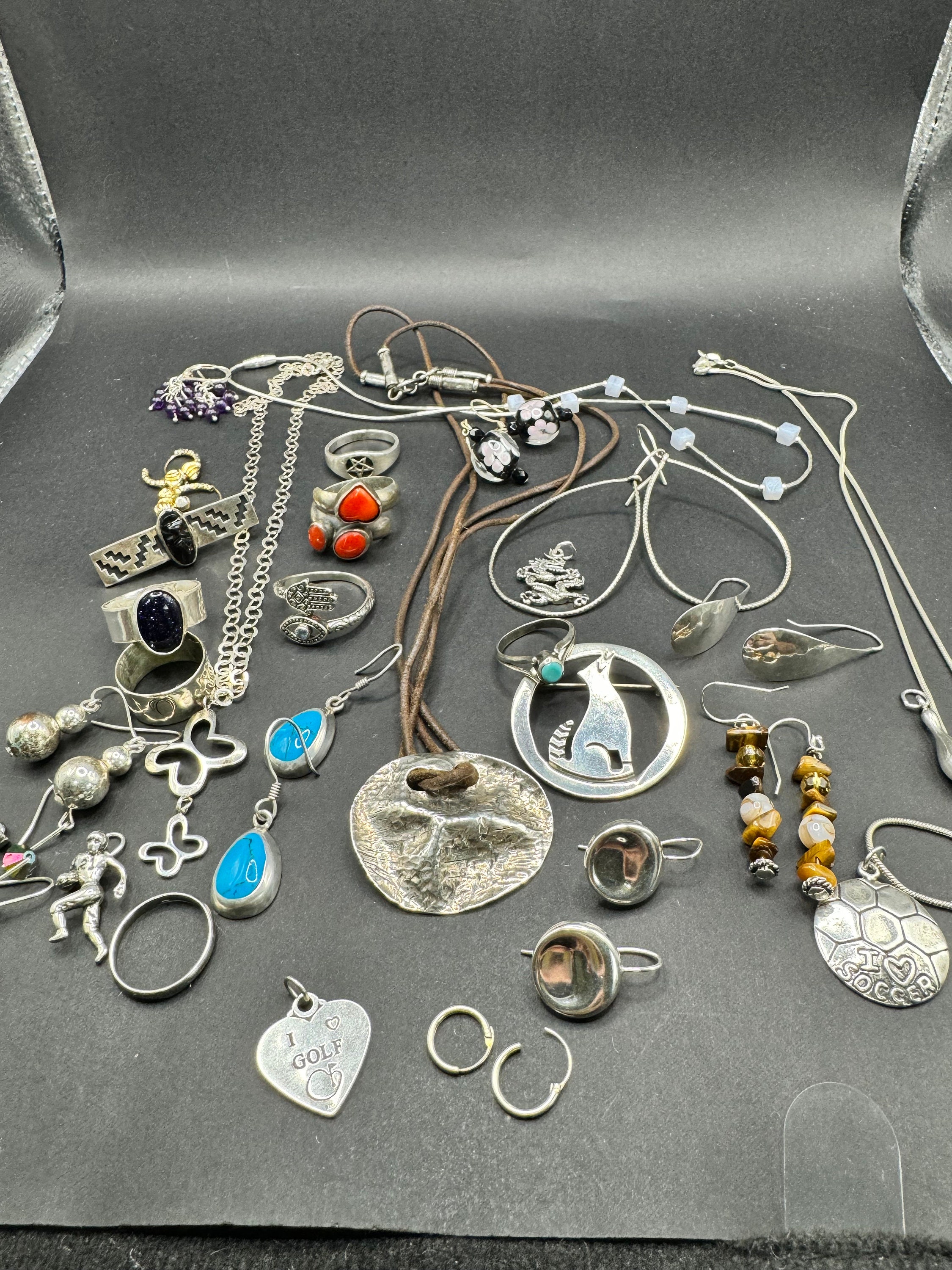 Vintage 925 Silver Jewelry Lot - Etsy