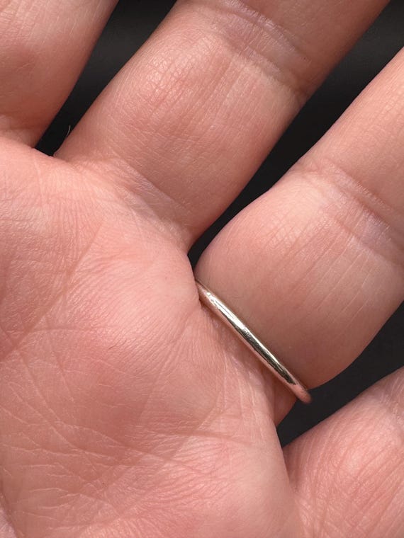 hammered Sterling Silver Circle Ring - image 6