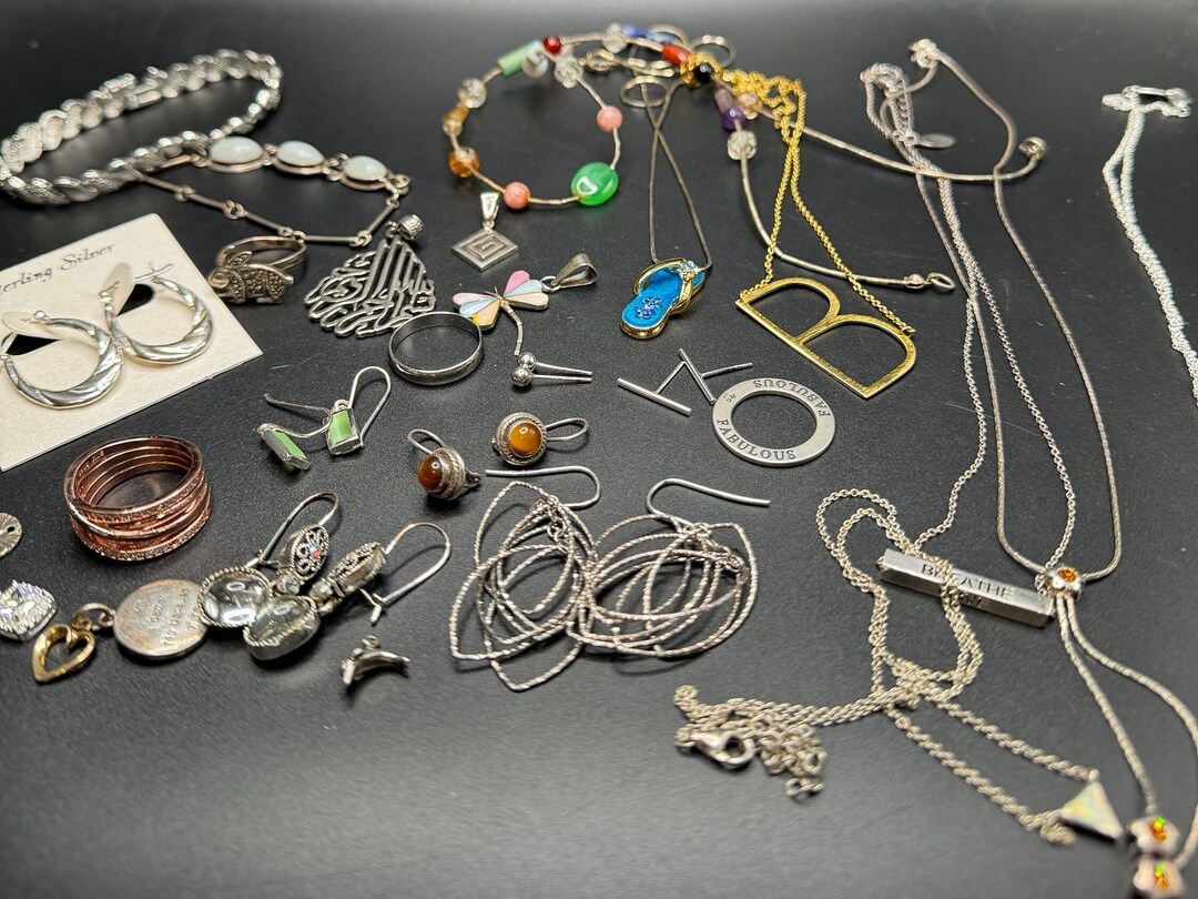 Sterling Silver Jewelry Lot Etsy